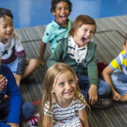 Happy kids at elementary school