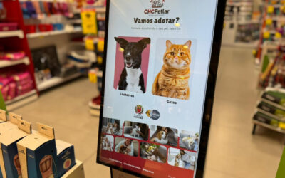 Shopping Curitiba ganha totem digital que promove a adoção de cães e gatos