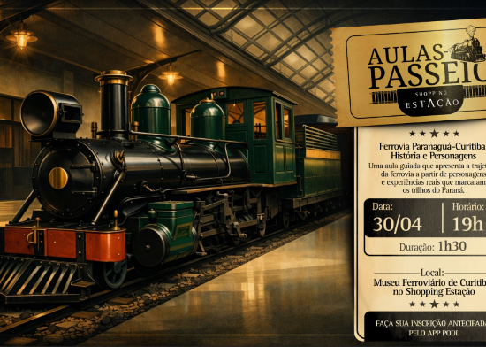 Aula-passeio gratuita celebra o Dia do Ferroviário no Shopping Estação