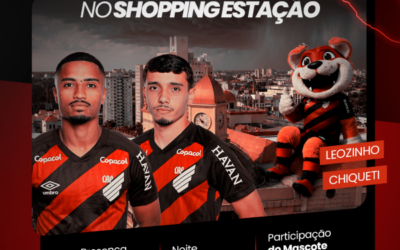 Shopping Estação recebe ídolos do Athletico Paranaense para sessão de fotos e autógrafos com torcedores