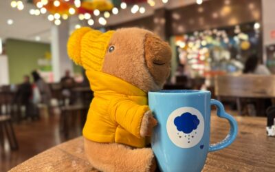 Shopping Estação lança campanha de Dia dos Pais com capivara de pelúcia de “japona”, inspirada no Inverno