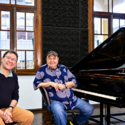 Maurcio Cruz com João Donatto em gravação do Prgrama Cena Jazz em 2021 - foto arquivo pessoal